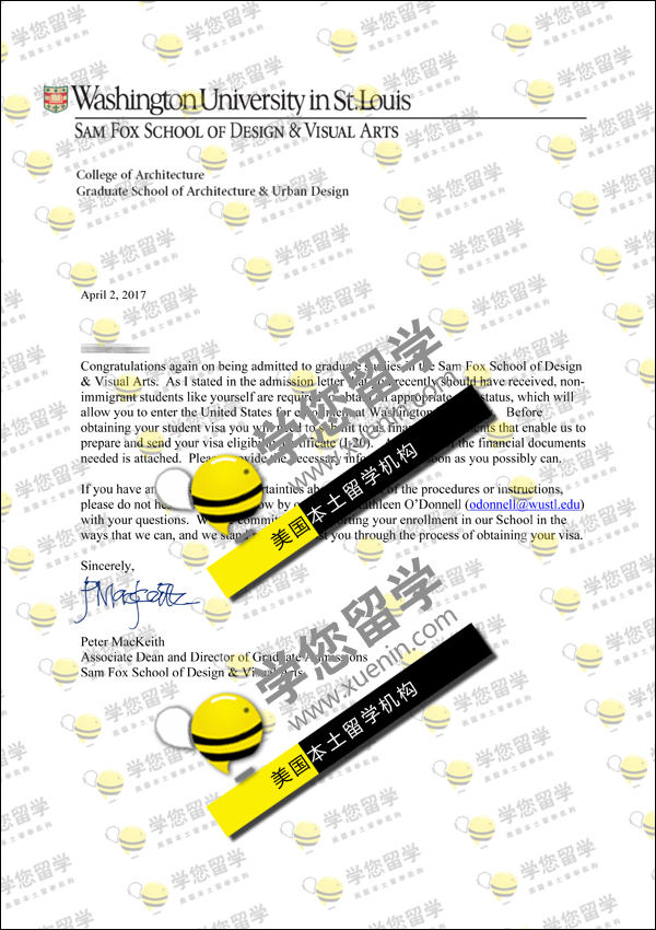 WU-S同学斩获 圣路易斯华盛顿大学 城市设计硕士录取一枚